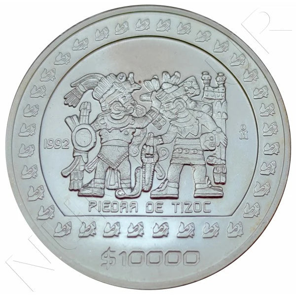 10000 pesos MEXICO 1992 - Piedra de Tizoc (5 OZ)