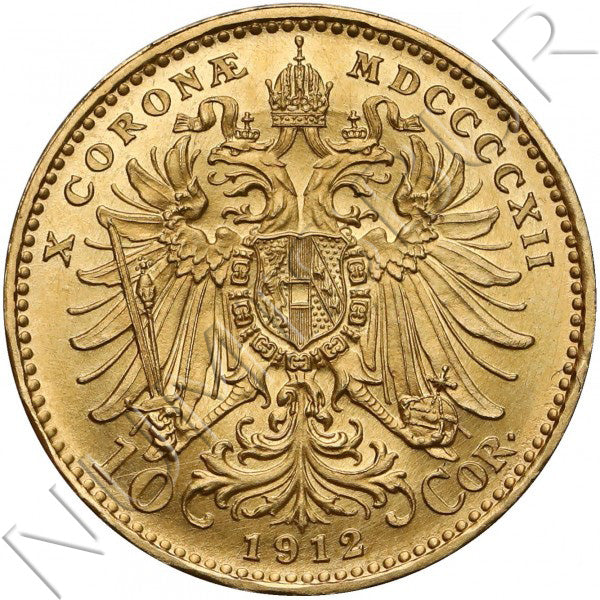 10 coronas AUSTRIA 1912 - Franz Joseph I