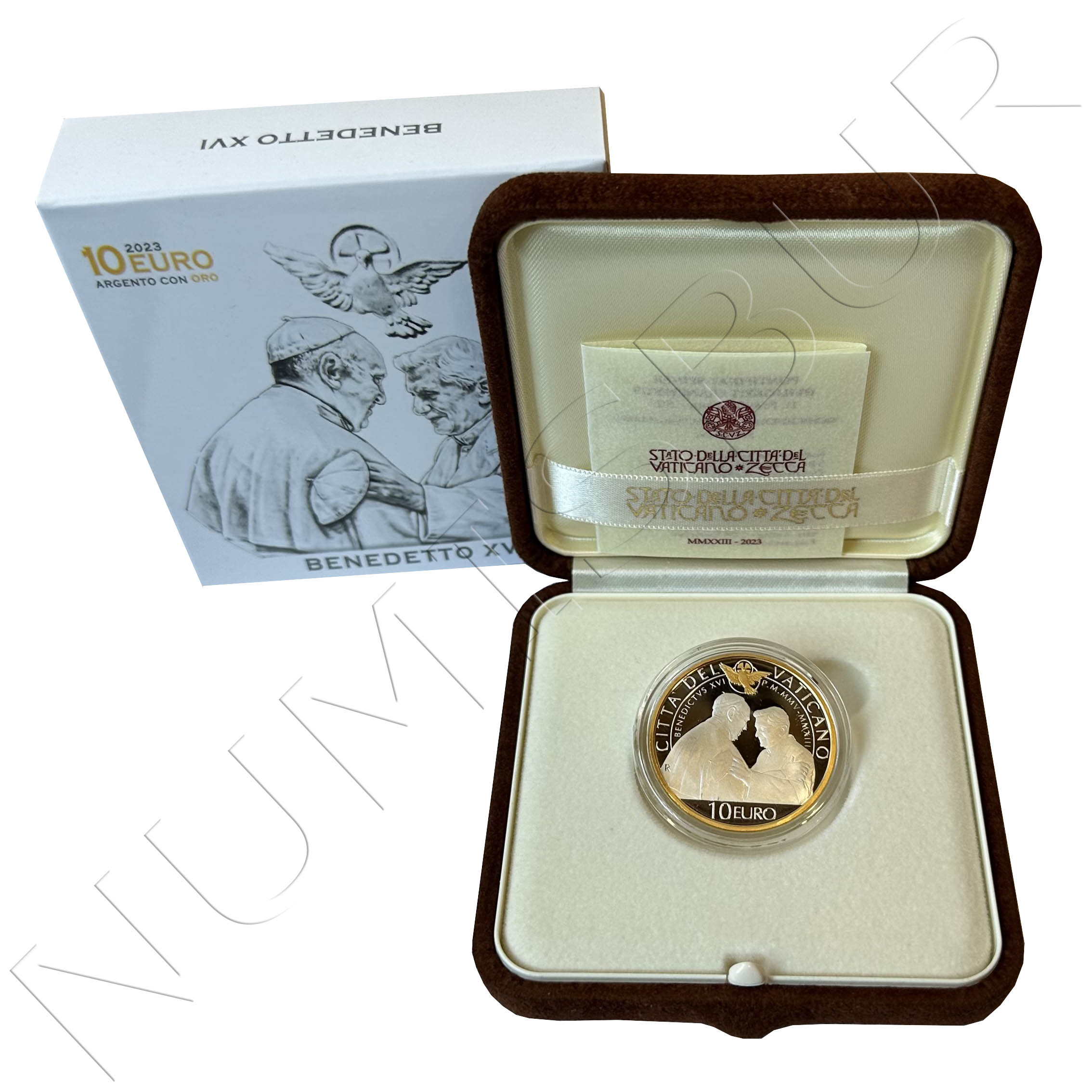 10 euros VATICANO 2023 - Benedetto XVI (Versión oro-plata)