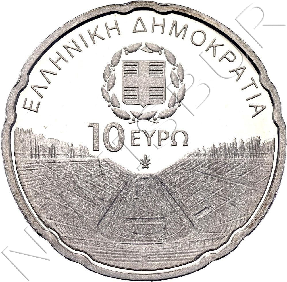 10 euros GRECIA 2011 - Juegos Olímpicos Especiales - Estadio Panathenaiko Kallimarmaro