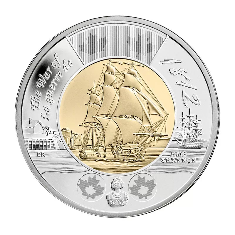 2 dólares CANADÁ 2012 - Guerra de 1812: HMS Shannon