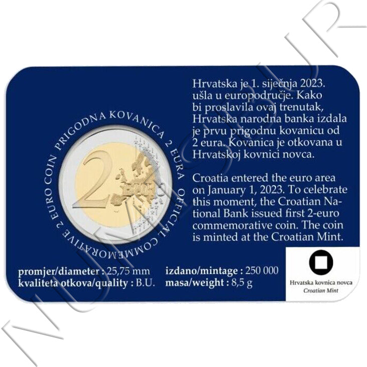2 euros CROACIA 2023 - Introducción al Euro (COIN CARD)