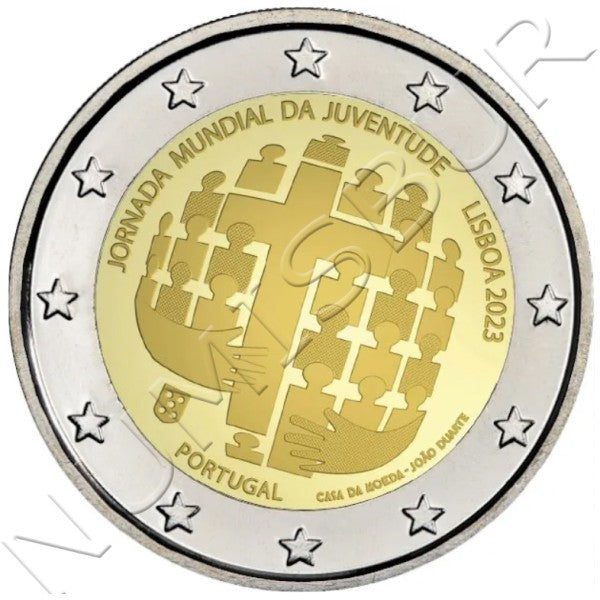 2 euros PORTUGAL 2023 - Jornada mundial de la Juventud Lisboa