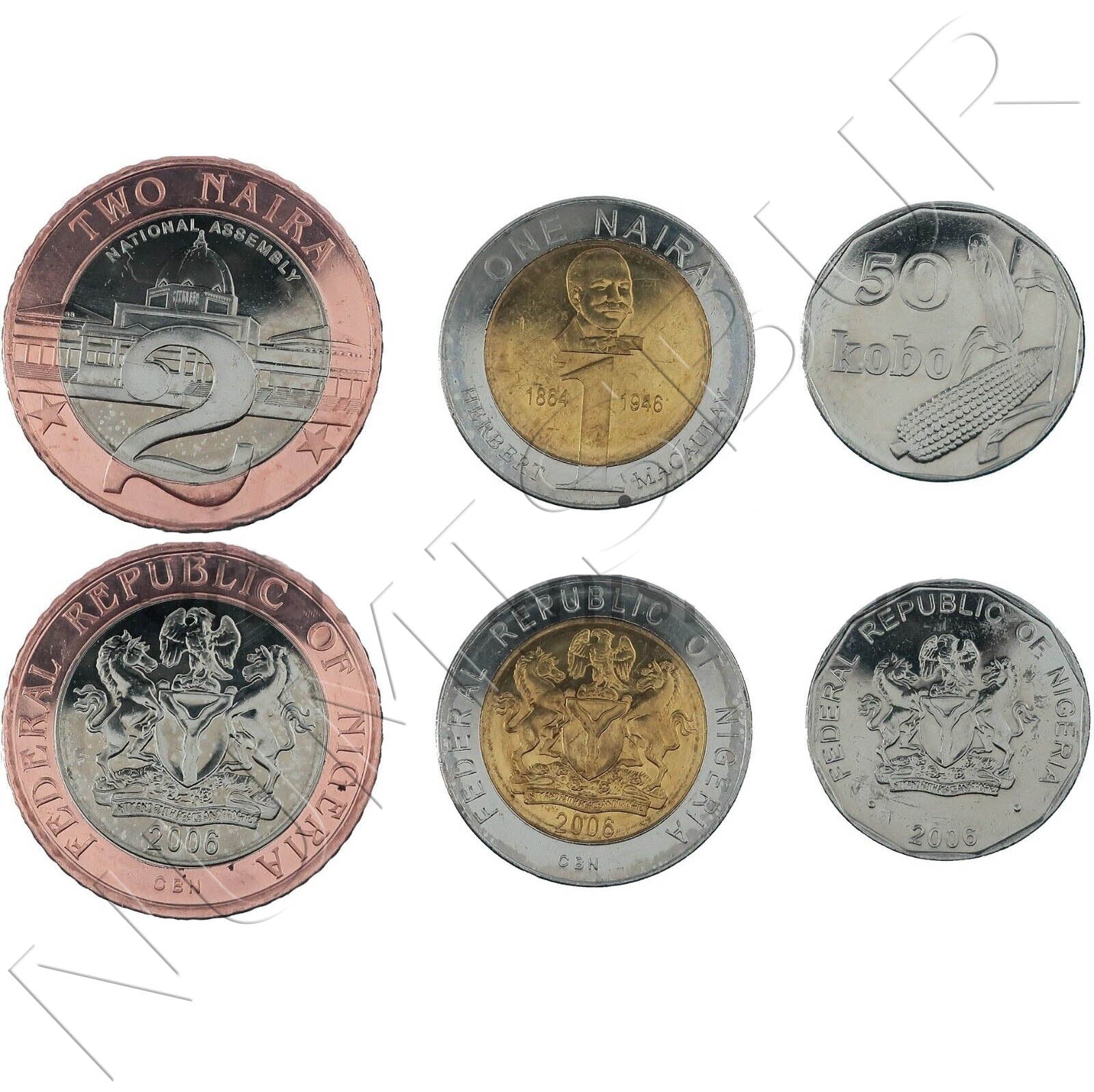 Tira NIGERIA 2006 (3 monedas)