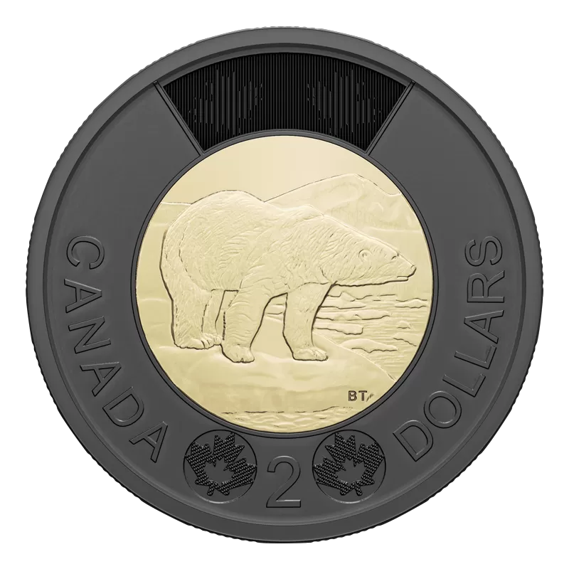 2 dólares CANADÁ 2022 - Oso polar (Tributo Isabel II)