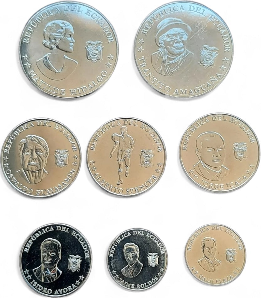 Tira ECUARDOR 2023 - 8 monedas