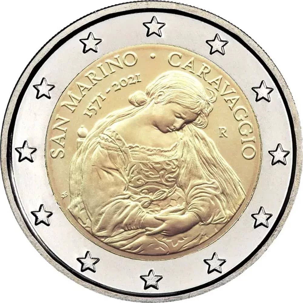 2 euros SAN MARINO 2021 - 450 aniversario del nacimiento de Caravaggio (SUELTA)