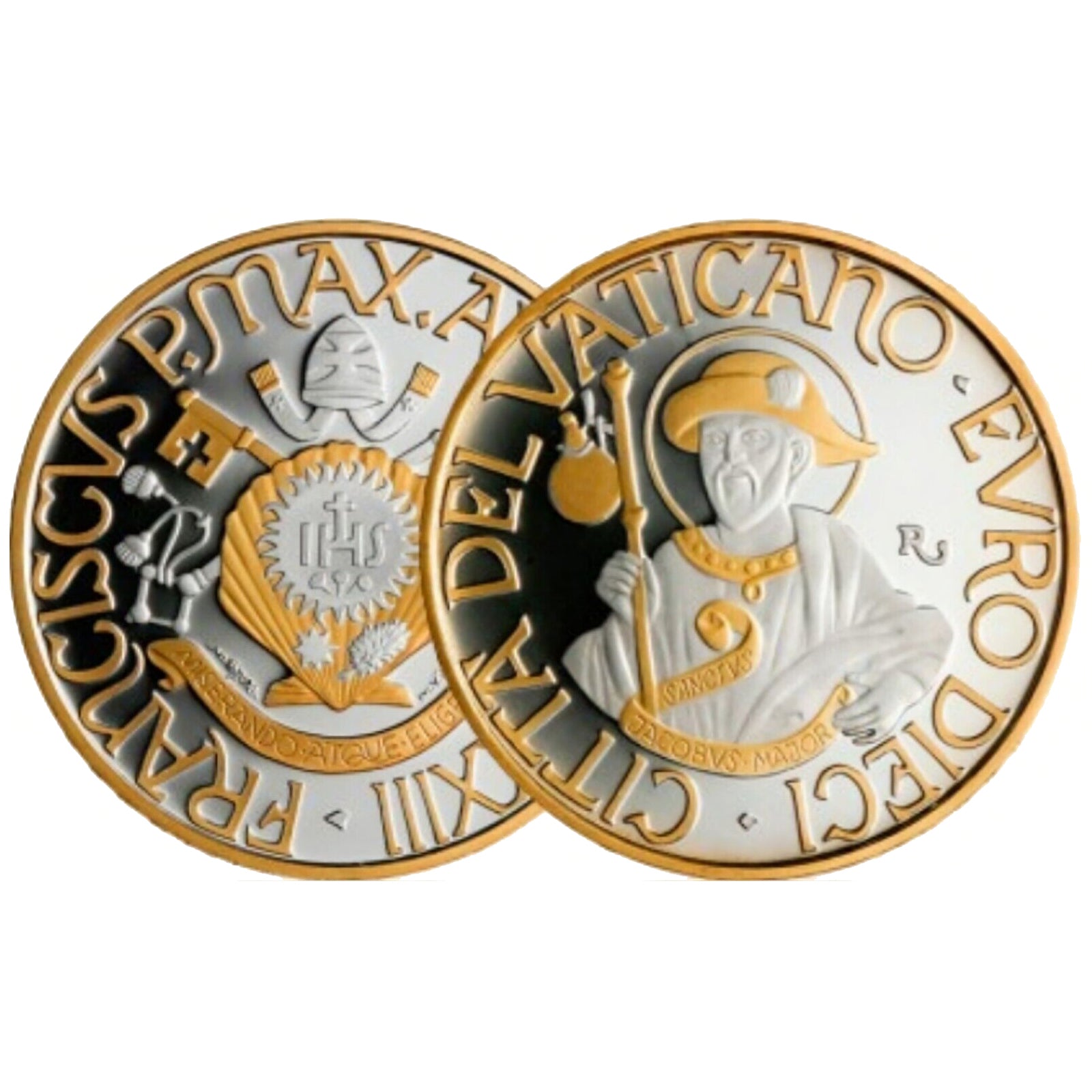 10 euros VATICANO 2023 - I Dodici Apostoli: S. Giovanni (Versión oro-plata)