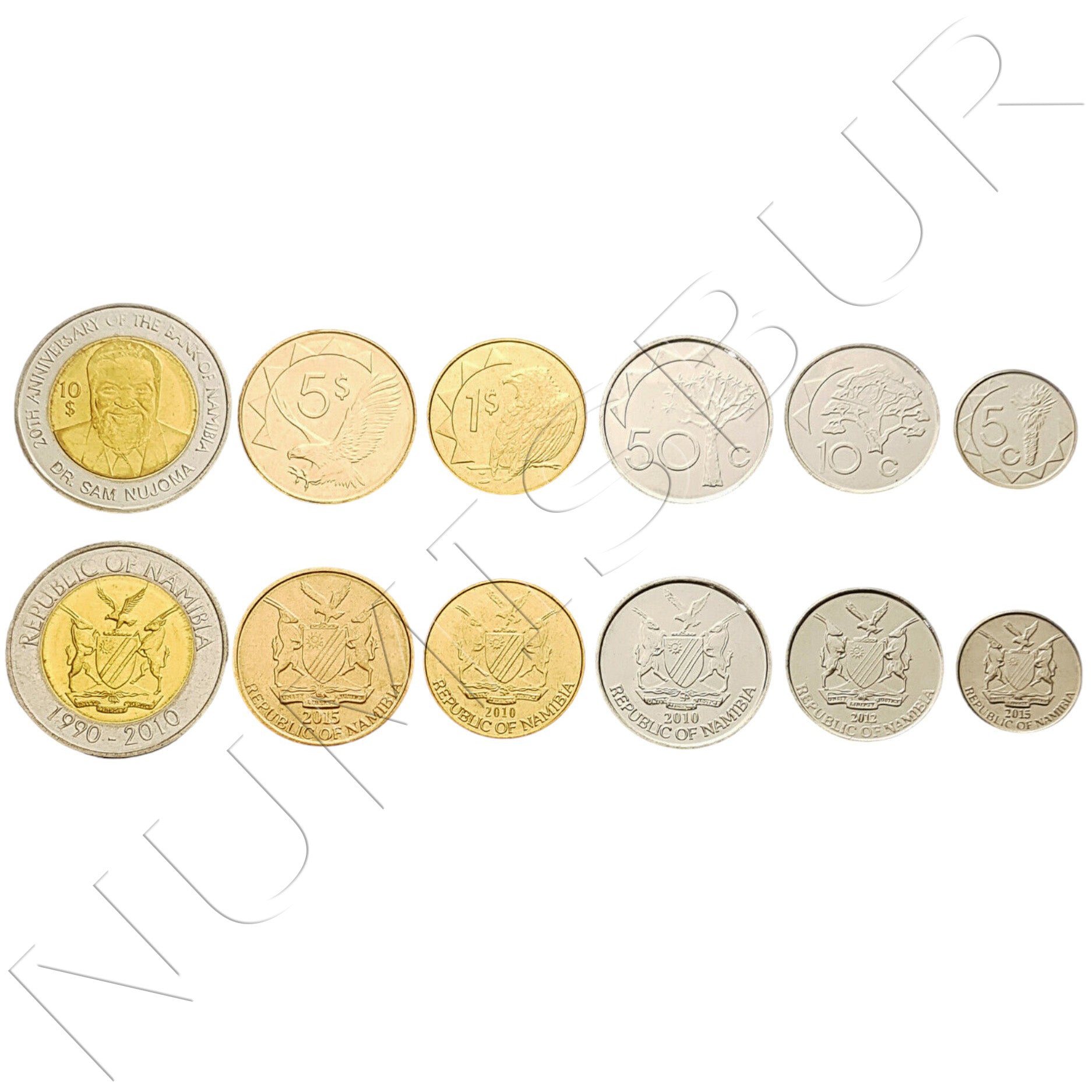 Tira NAMIBIA 2000 - 2022 (6 monedas)