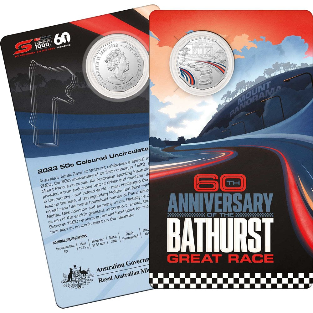 50 céntimos AUSTRALIA 2023 - 60th Anniversary Bathurst 1000