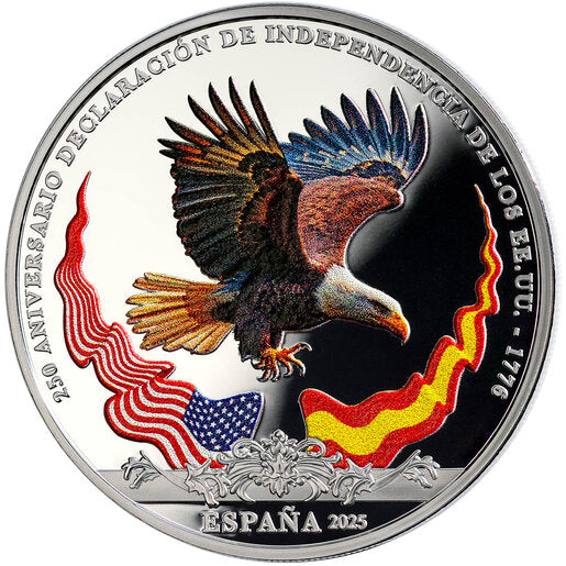 10 EUROS ESPAÑA 2025 - Águila Calva (250 ANIV. EEUU)