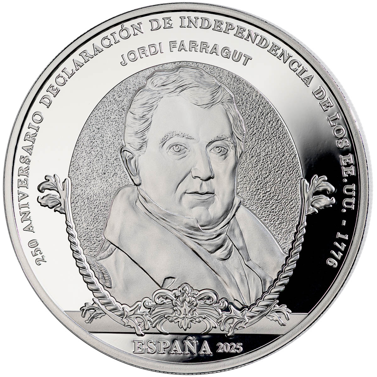 10 EUROS ESPAÑA 2025 - Jordi Farragut (250 ANIV. EEUU)