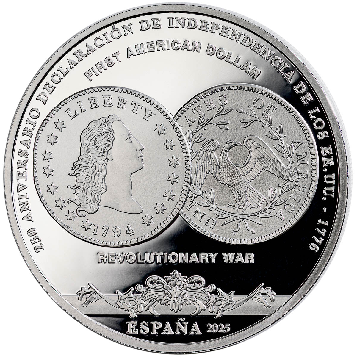 10 EUROS ESPAÑA 2025 - First Dollar (250 ANIV. EEUU)