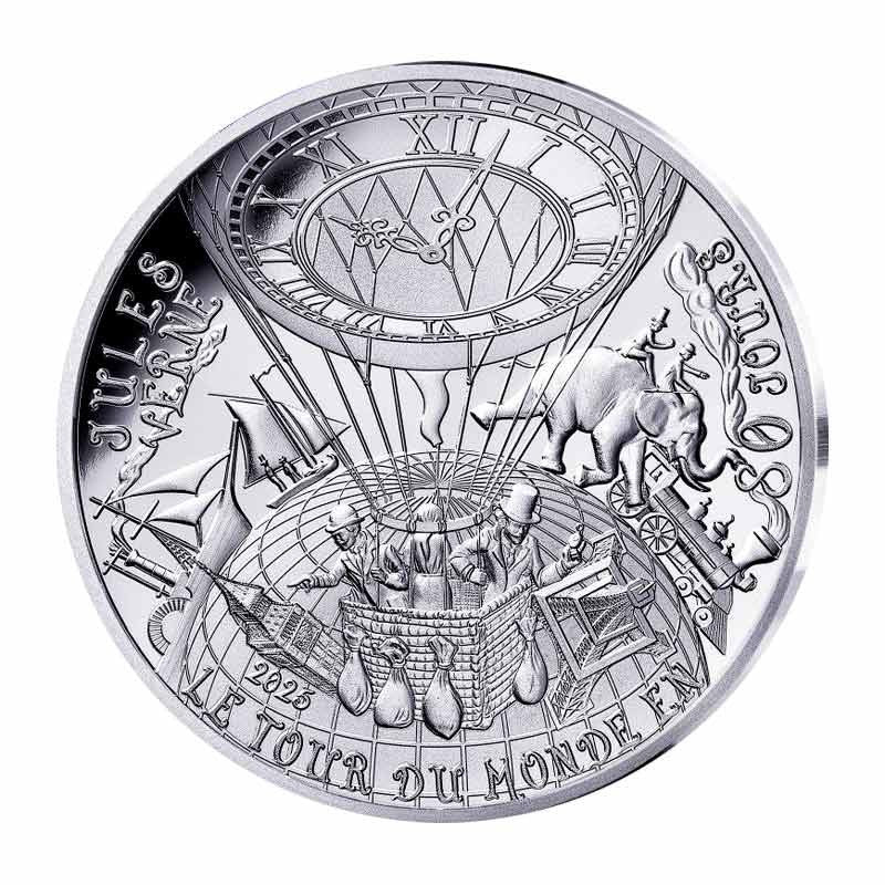 10 euros FRANCIA 2025 - De la Tierra a la Luna La vuelta al mundo en 80 días