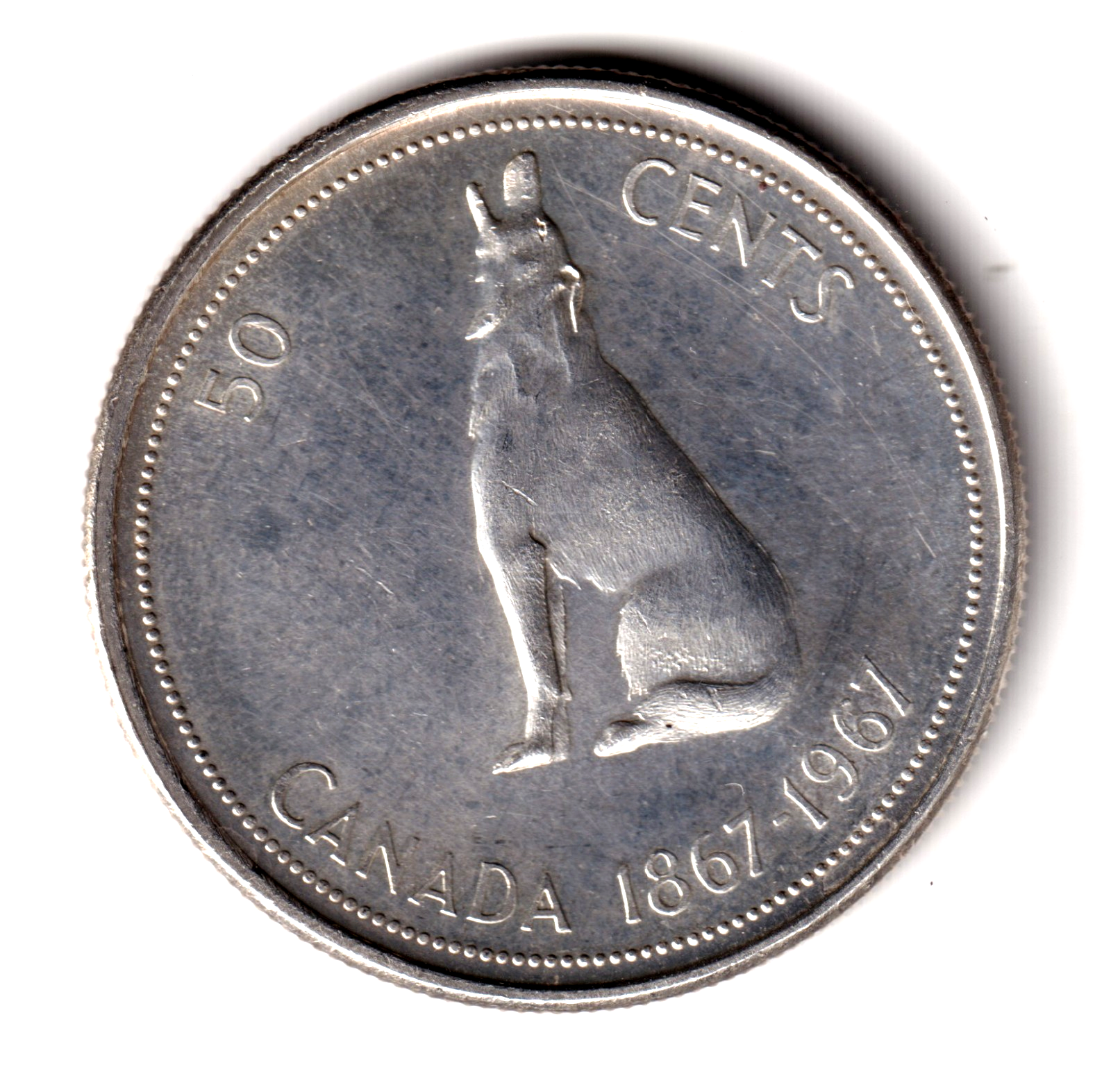 50 cents plata CANADA 1967 Centenario