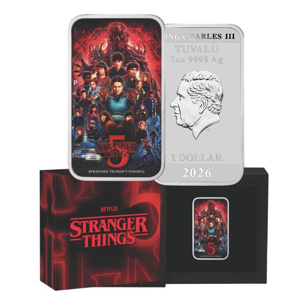 1 dólar TUVALU 2026 - STRANGER THINGS 5 - 1 oz. plata pura