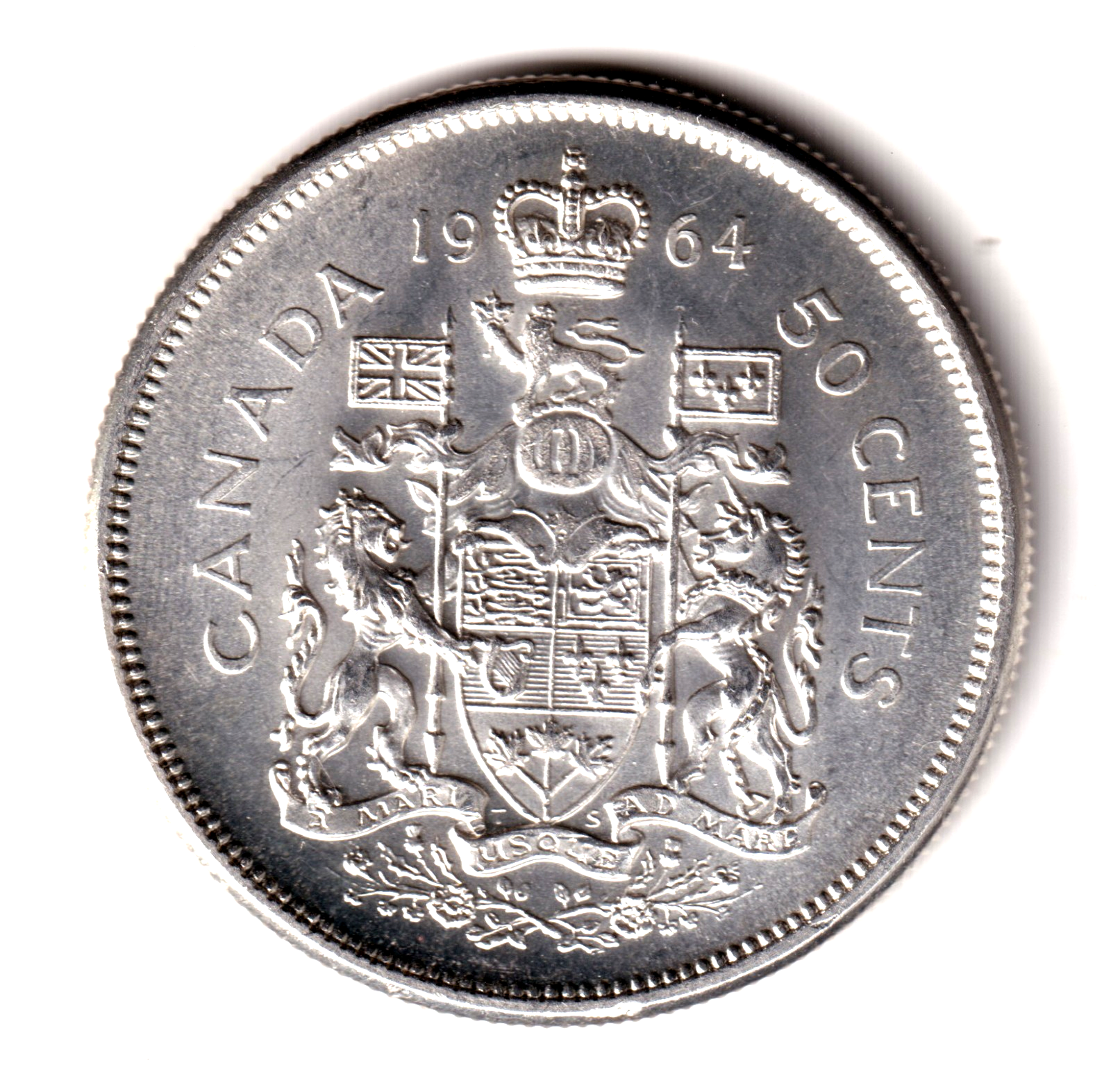 50 cents plata CANADA 1964