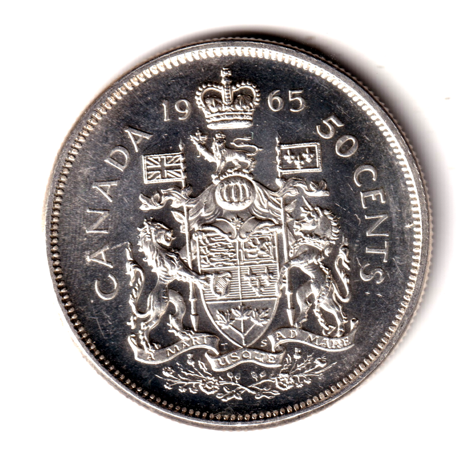 50 cents plata CANADA 1965
