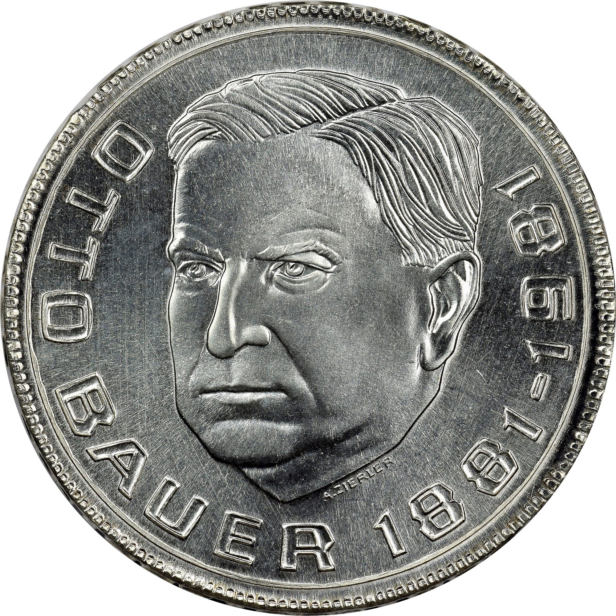 AUSTRIA 500 schilling plata 1981 - Centenario Nacimiento Otto Bauer