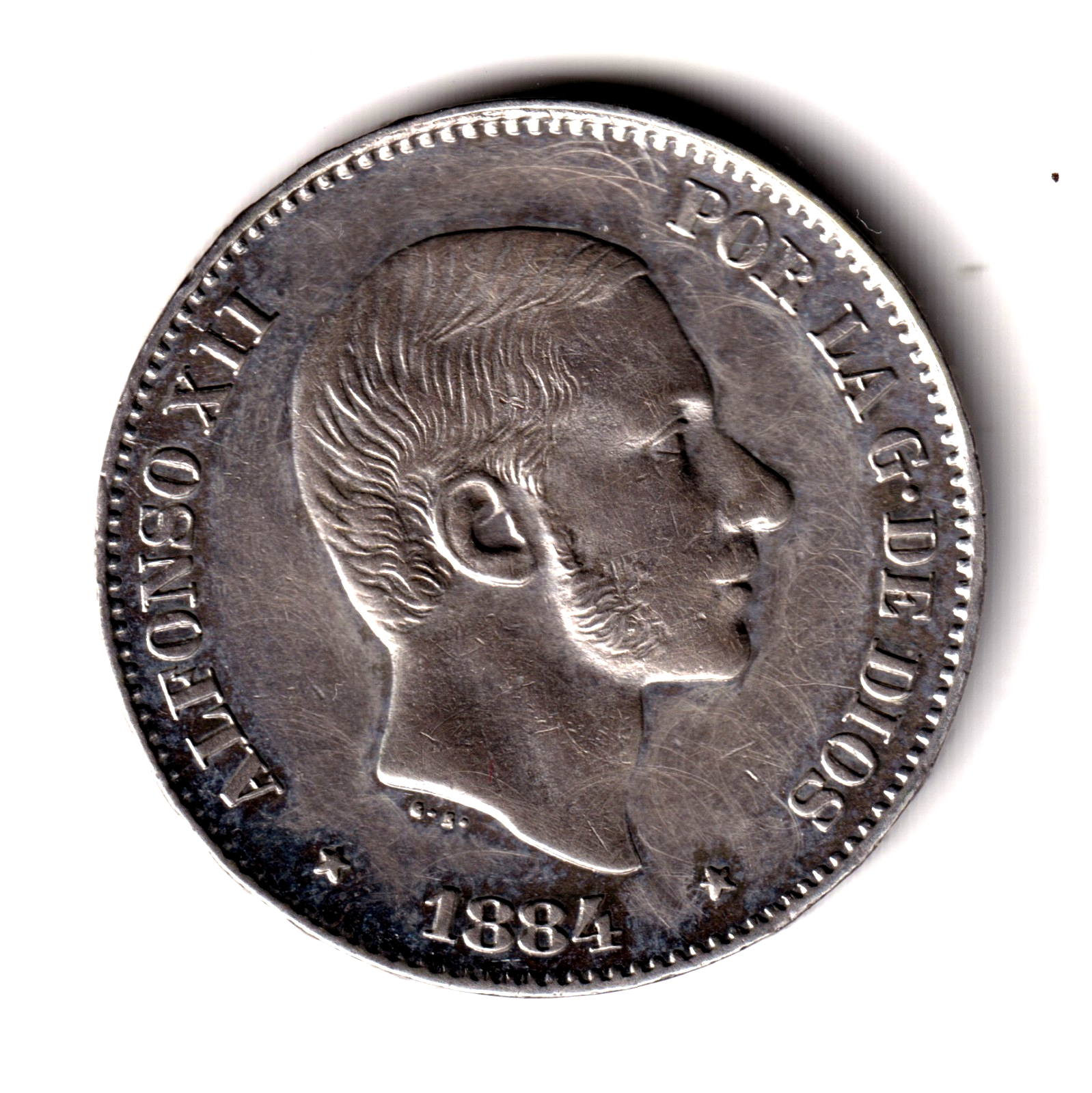 50 centavos peso ESPAÑA 1884 - Alfonso XII MANILA