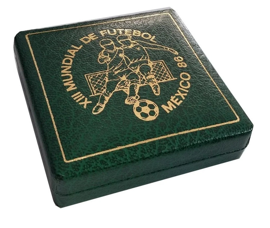 100 escudos PORTUGAL 1986 plata proof  - Mundial Futbol MEXICO '86