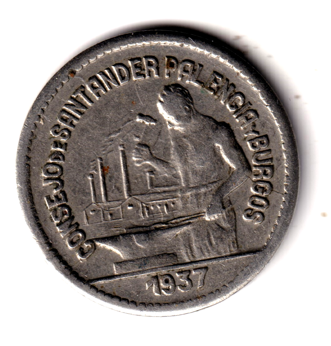 50 centimos 1937 CONSEJO DE SANTANDER PALENCIA Y BURGOS