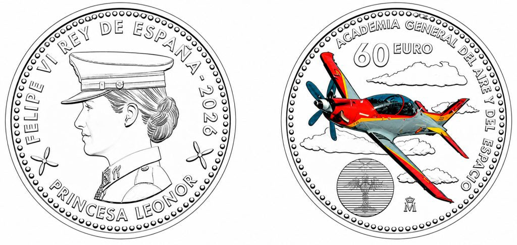 60 euros plata ESPAÑA 2026 Princesa Leonor y Ejercito del Aire y del Espacio (CARTERA OFICIAL)