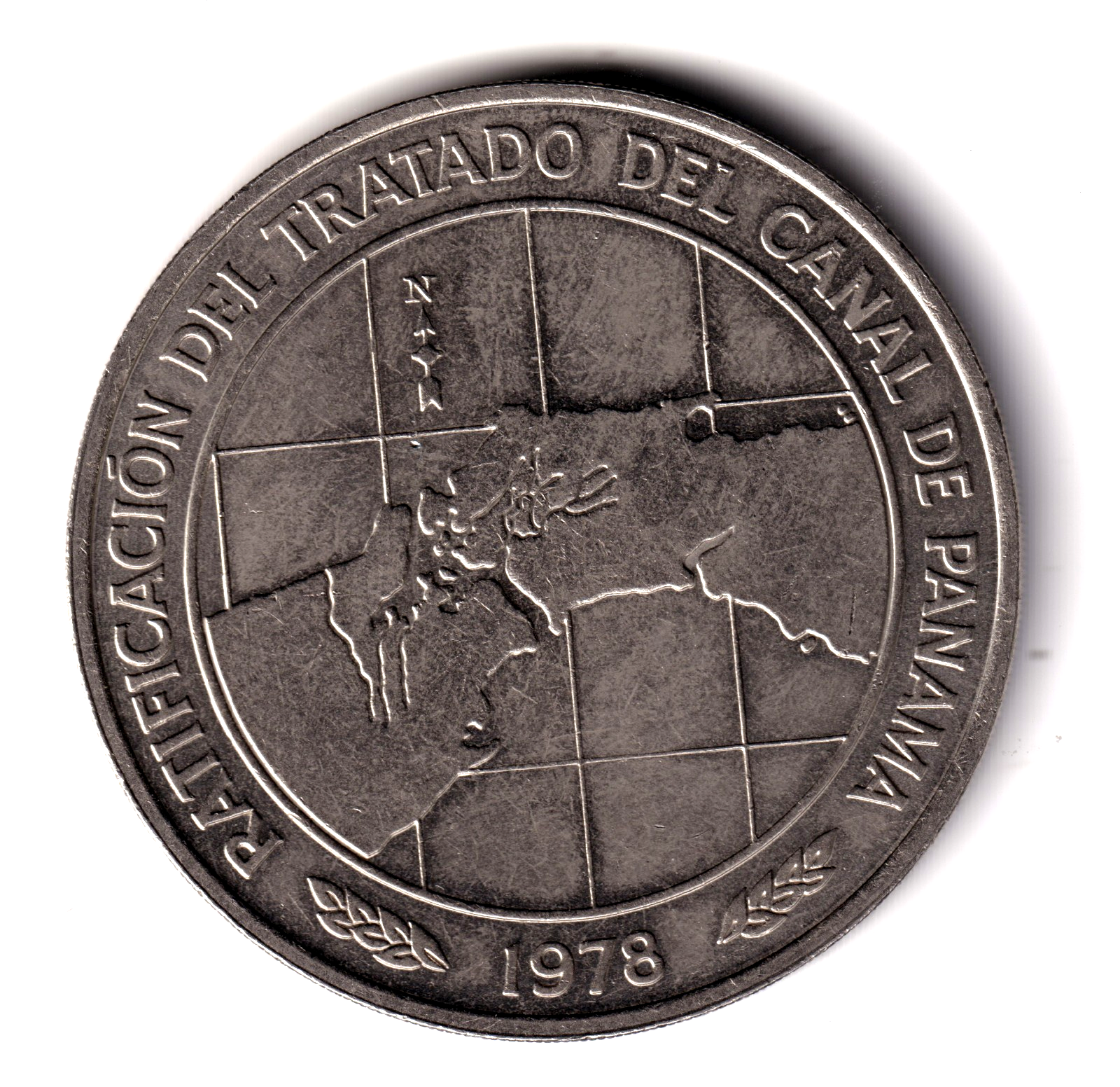 PANAMA 10 balboas 1978 Ratificación del Tratado del Canal de Panamá