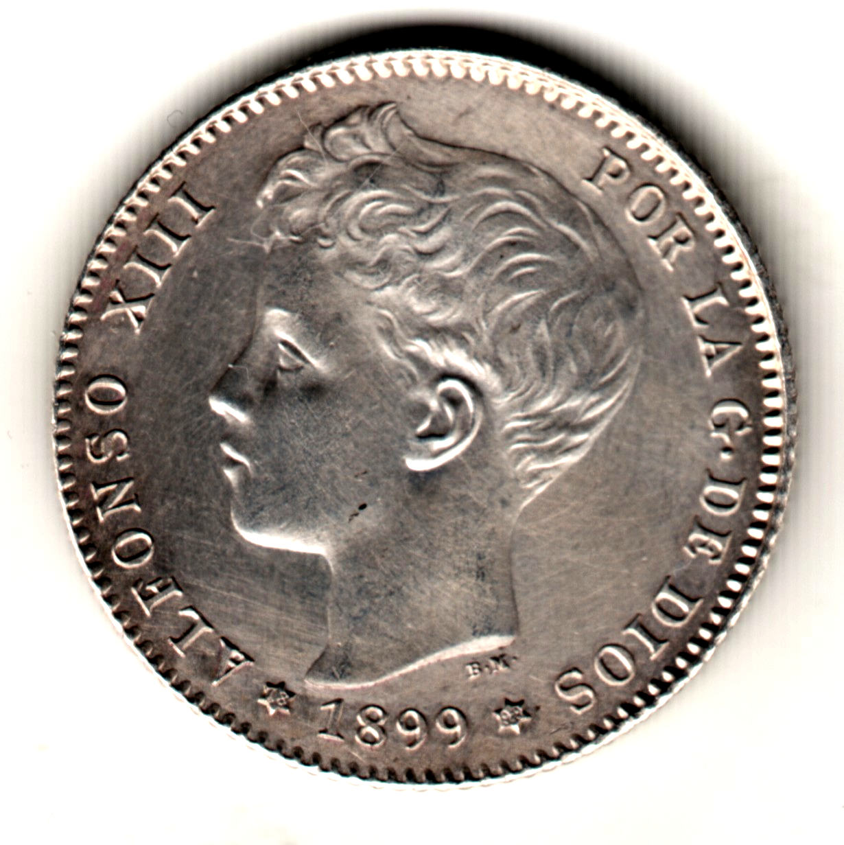 1 peseta ESPAÑA 1899 *18 * 99*  - Alfonso XIII  calidad S/C