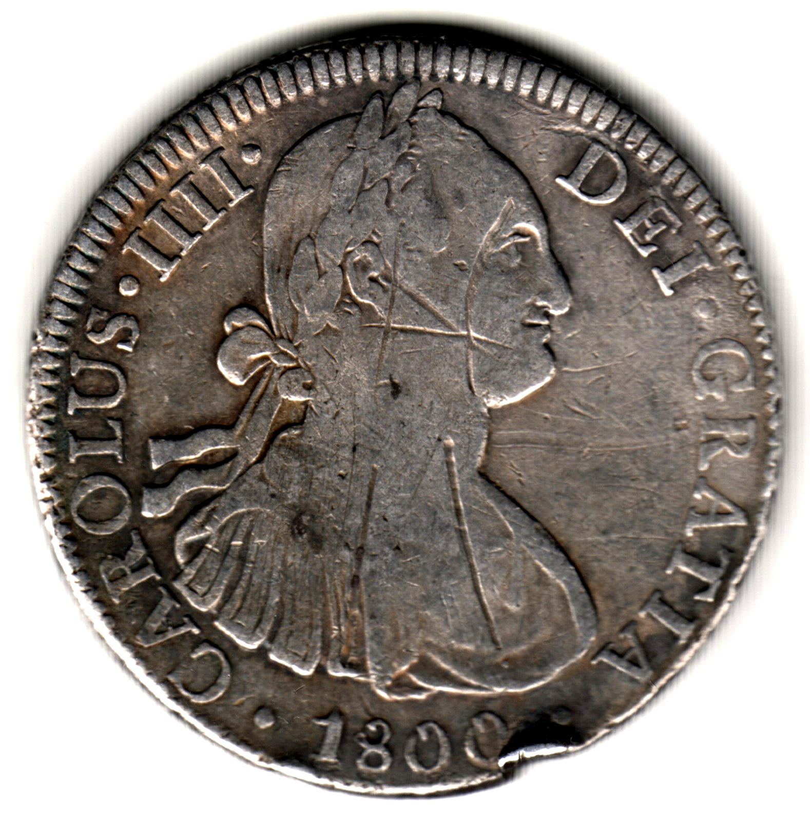 8 reales ESPAÑA 1800 FM  - México  - Rey Carlos IV (Copia)