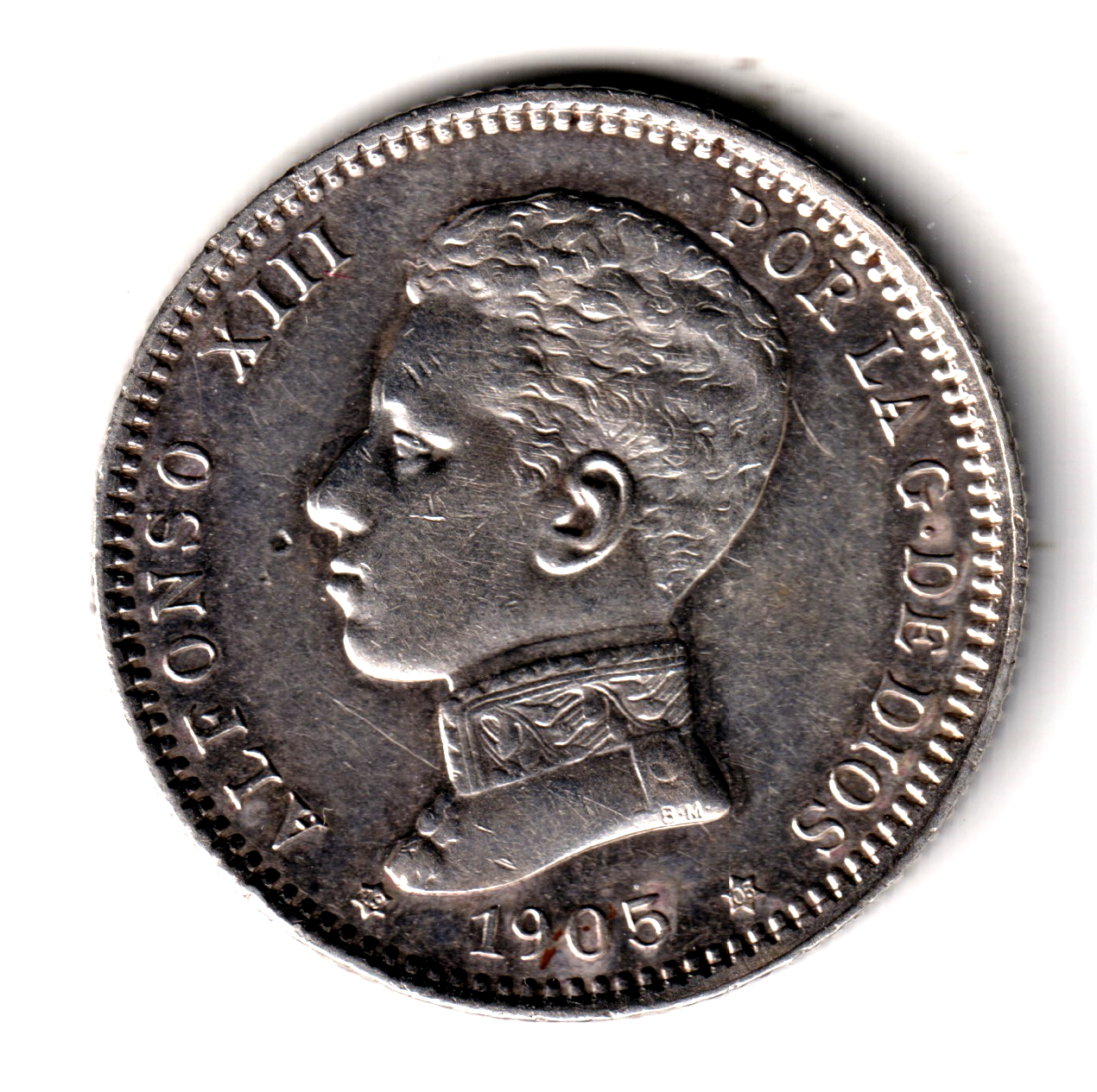 1 peseta ESPAÑA 1905 - Alfonso XIII *19* *05*