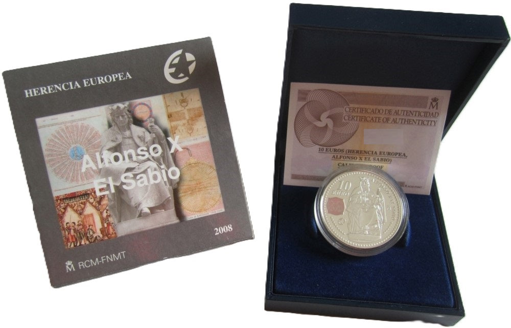 10 euro plata  ESPAÑA 2008 ALFONSO X EL SABIO - Programa Europa