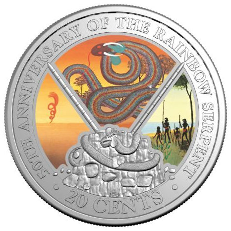 50 centavos AUSTRALIA 2025 - 50th Anniversary of The Rainbow Serpent