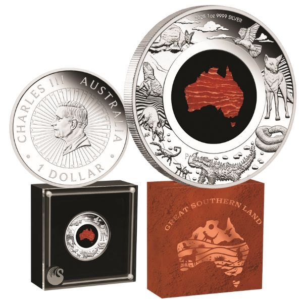 1 dólar AUSTRALIA 2025 - Tierra del Sur Snakeskin Jasper 1oz