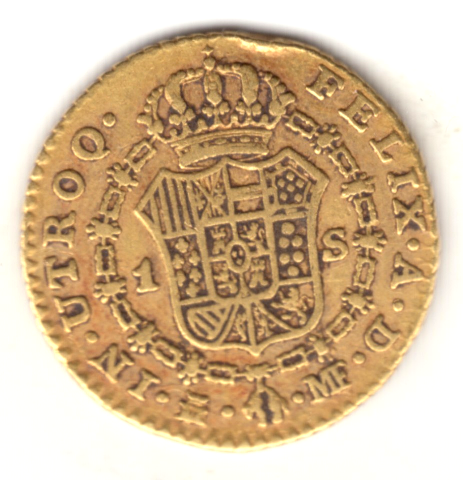 1 escudo oro ESPAÑA 1792 MF MADRID