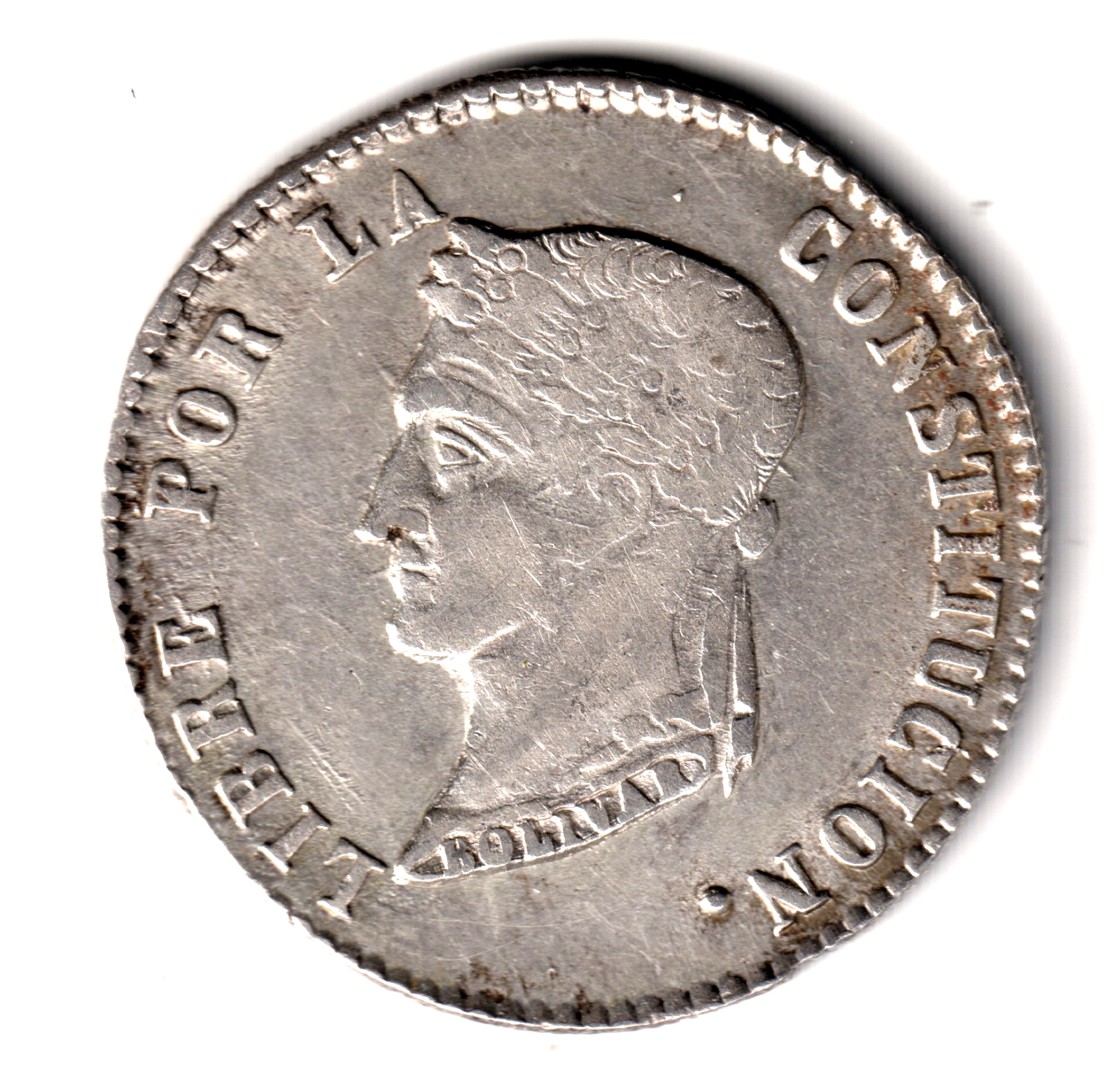 BOLIVIA 4 soles plata 1858 F.J. Potosí