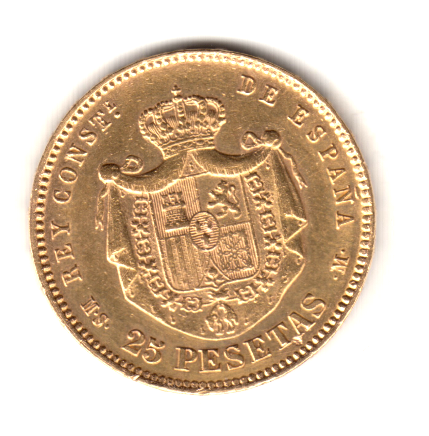 25 pesetas oro ESPAÑA 1883 - Alfonso XII