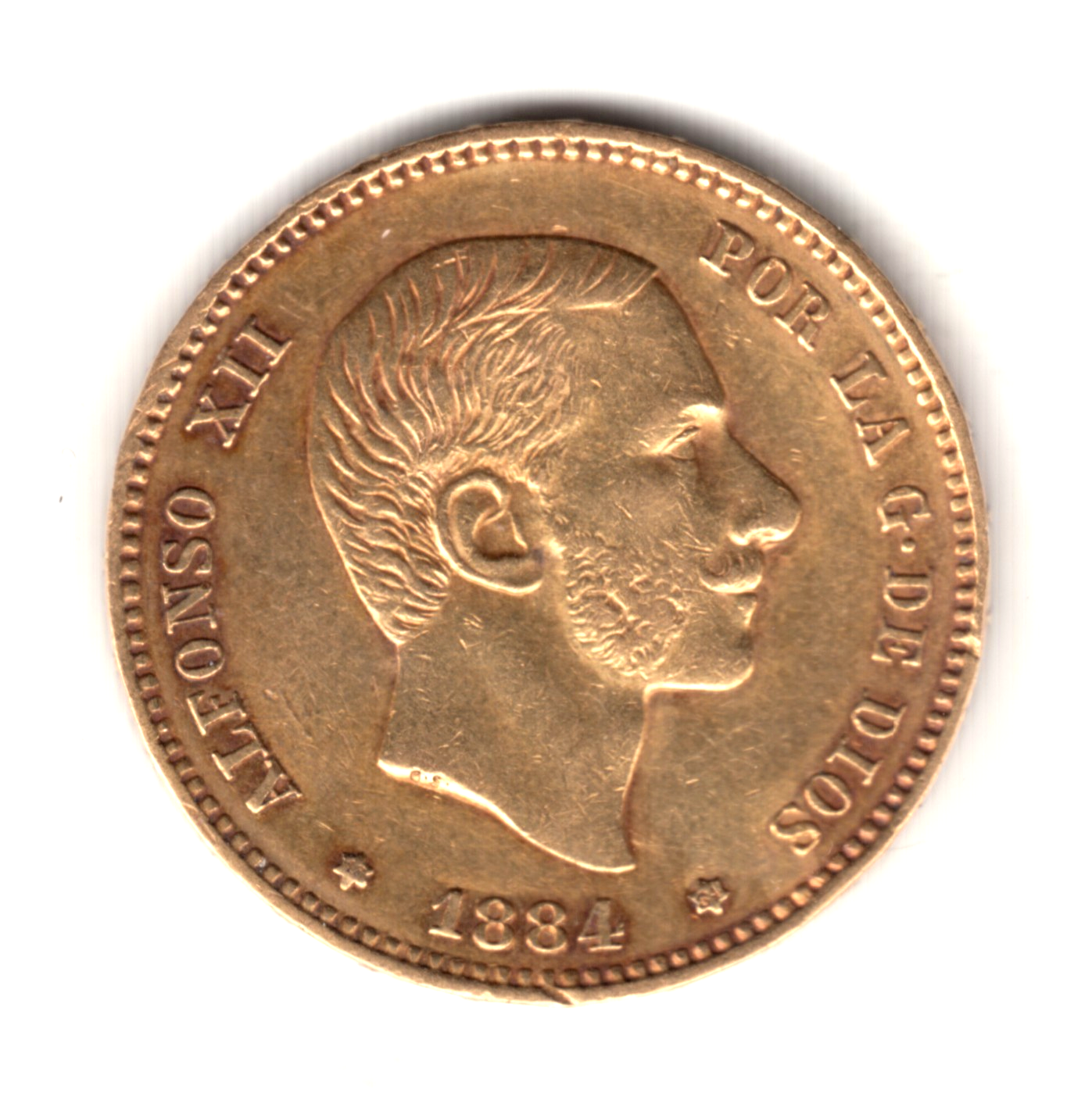 25 pesetas ESPAÑA 1884 - Alfonso XII *18* *84*