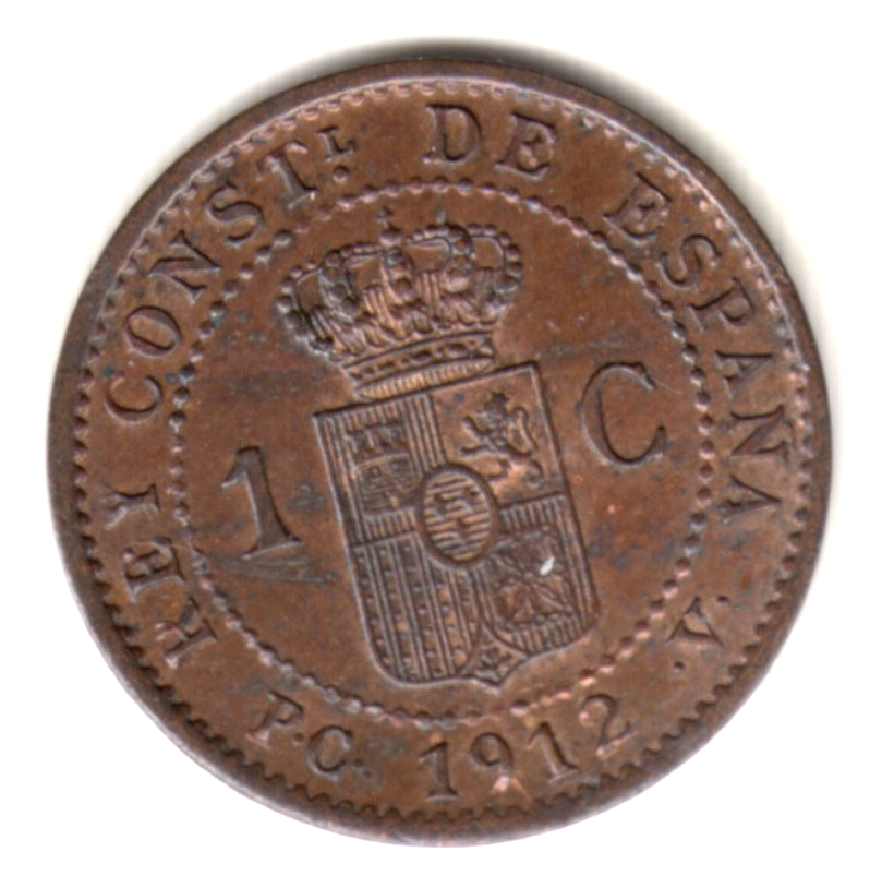 1 centimo ESPAÑA 1912 - Alfonso XIII PC. V *2*