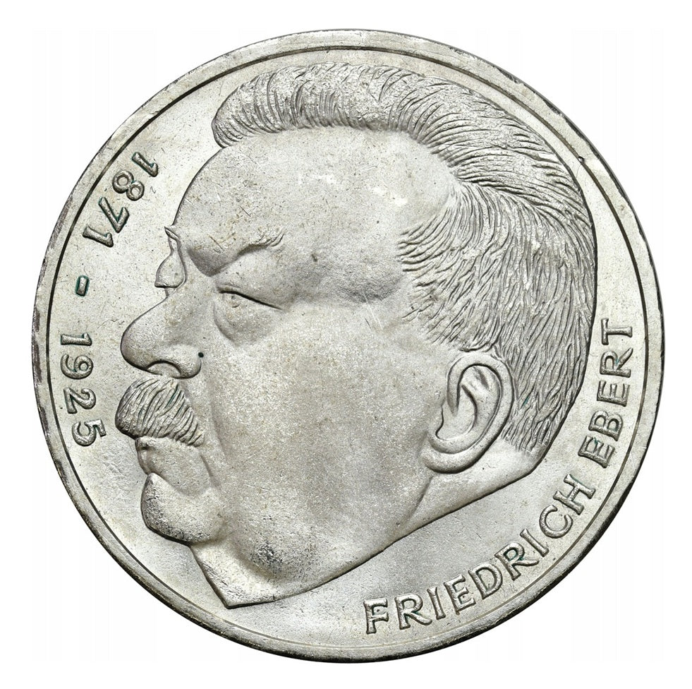 ALEMANIA 5 marcos plata 1975 J - Friedrich Ebert - 5 mark silver Germany S/C