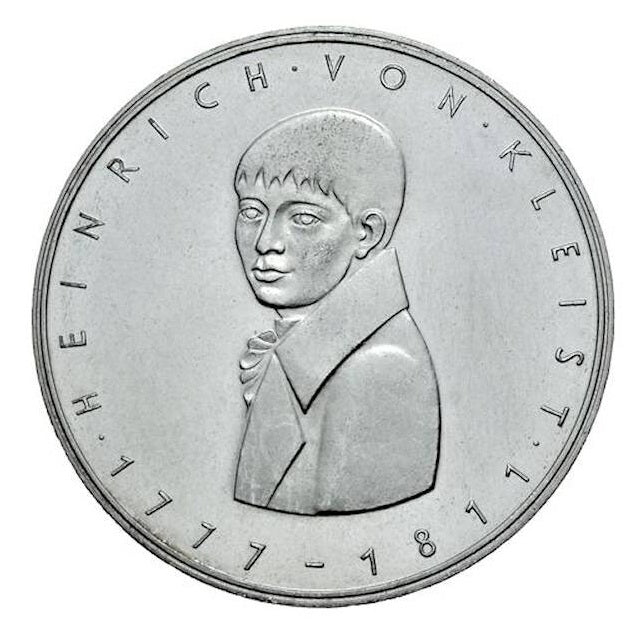 ALEMANIA 5 marcos plata 1977 S/C Heinrich von Kleist - 5 mark silver