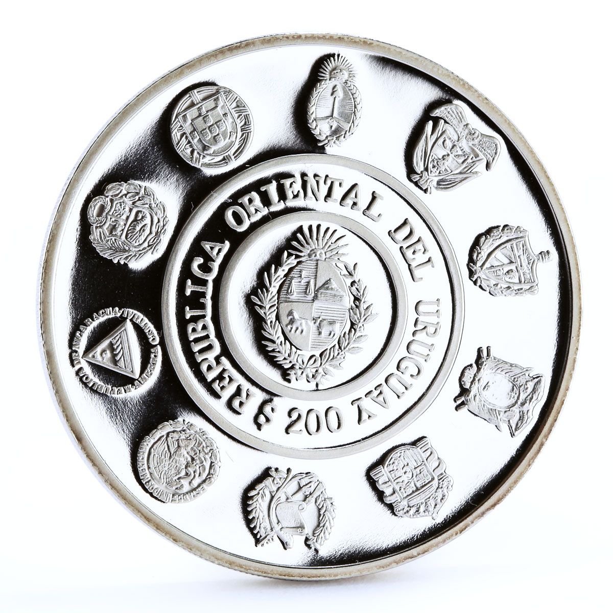 URUGUAY 200 pesos uruguayos plata 1994 VENADO DE CAMPO