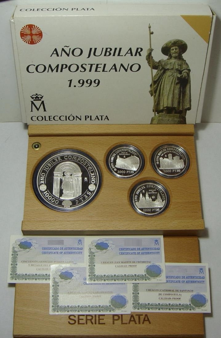 Colección plata ESPAÑA 1999 Año Jubilar Compostelano