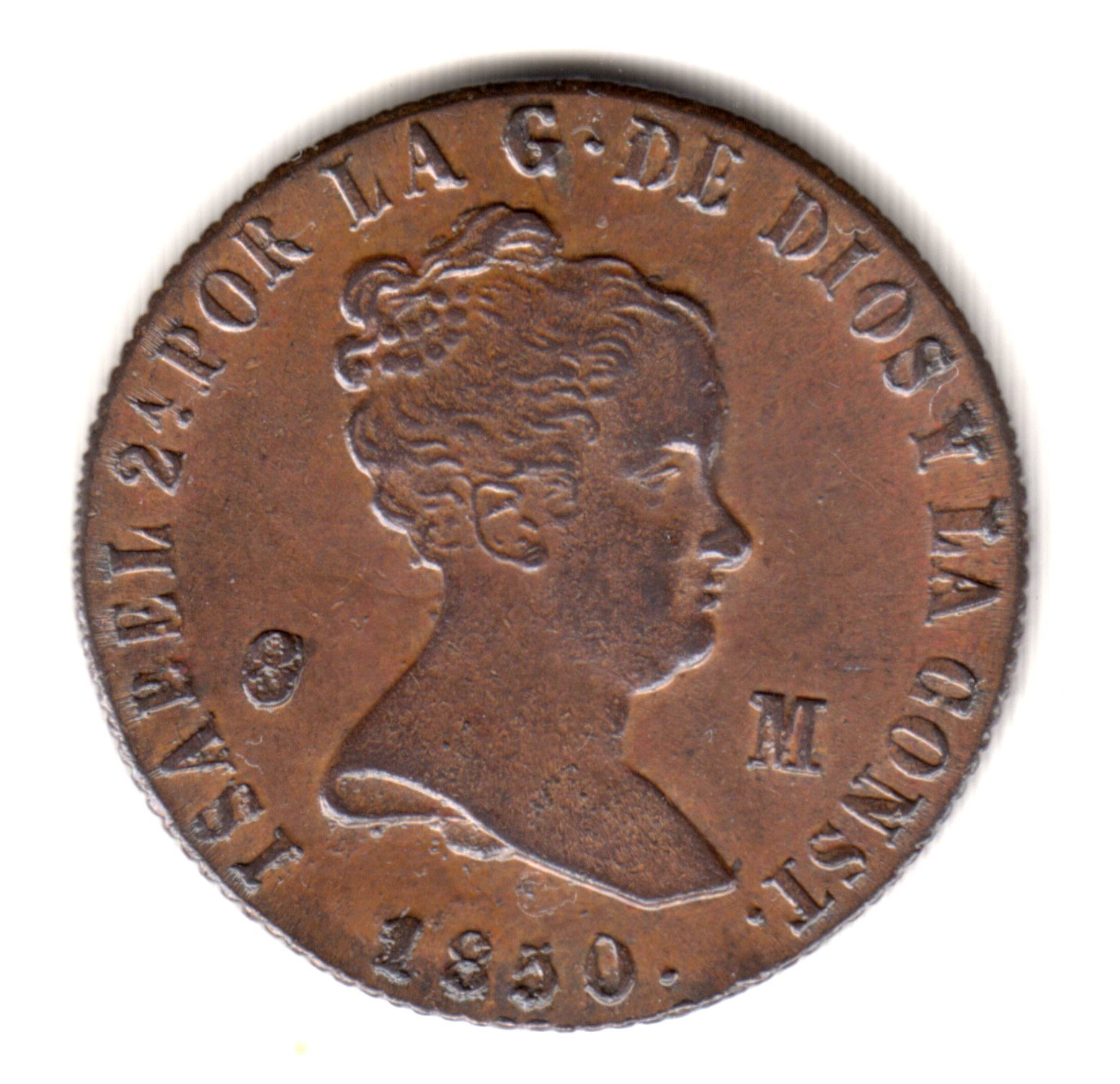 8 maravedies ESPAÑA 1850 JUBIA  - Isabel II