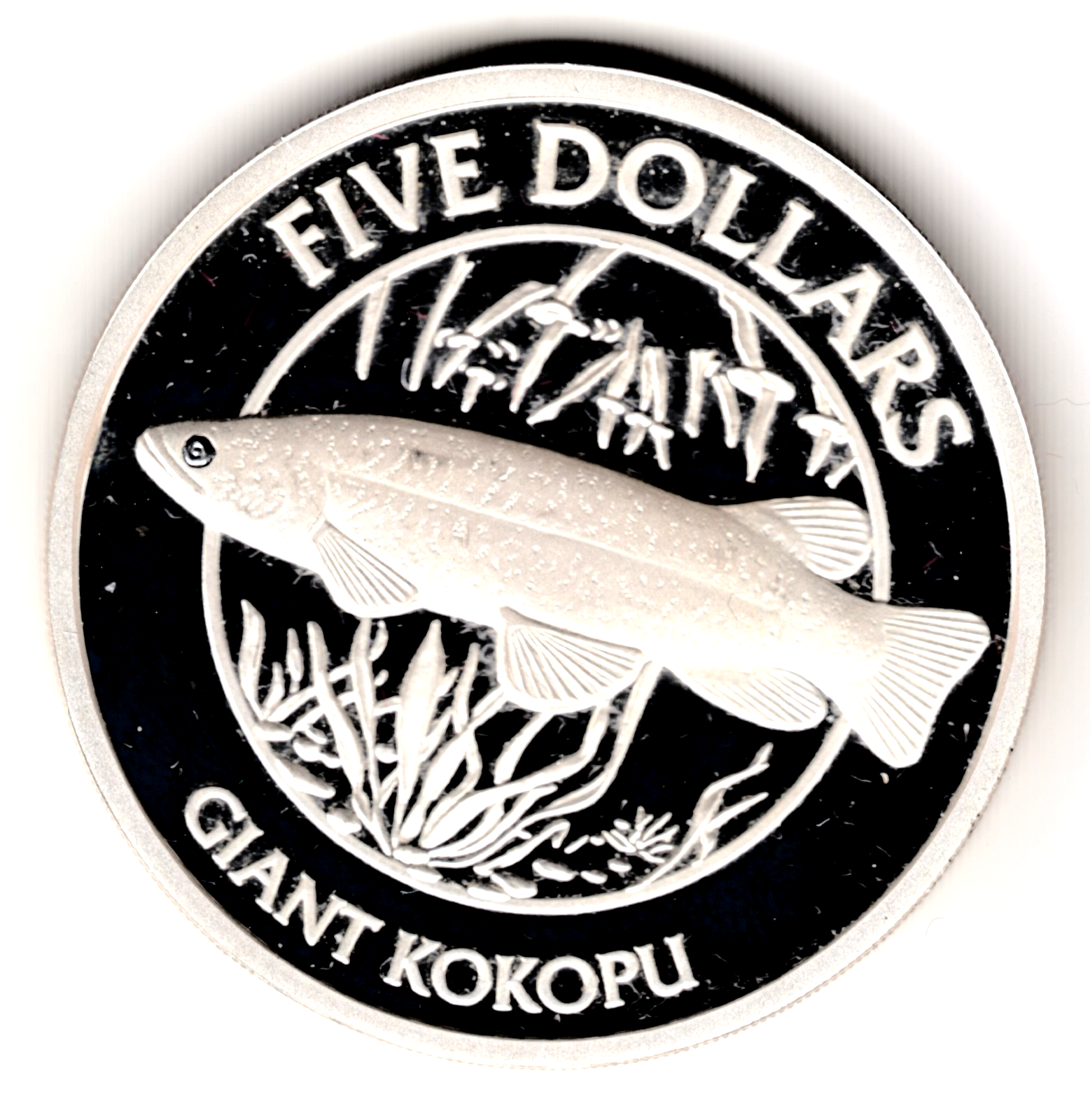 5 dolares plata NUEVA ZELANDA proof  GIGANTE KOKOPU