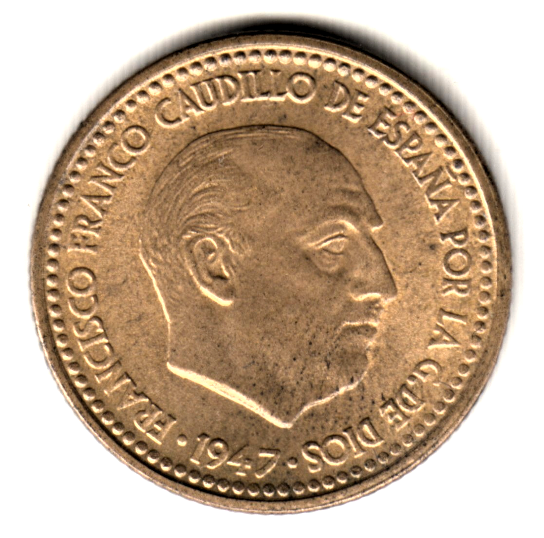 1 peseta ESPAÑA 1947 - Franco *53*  Sin circular