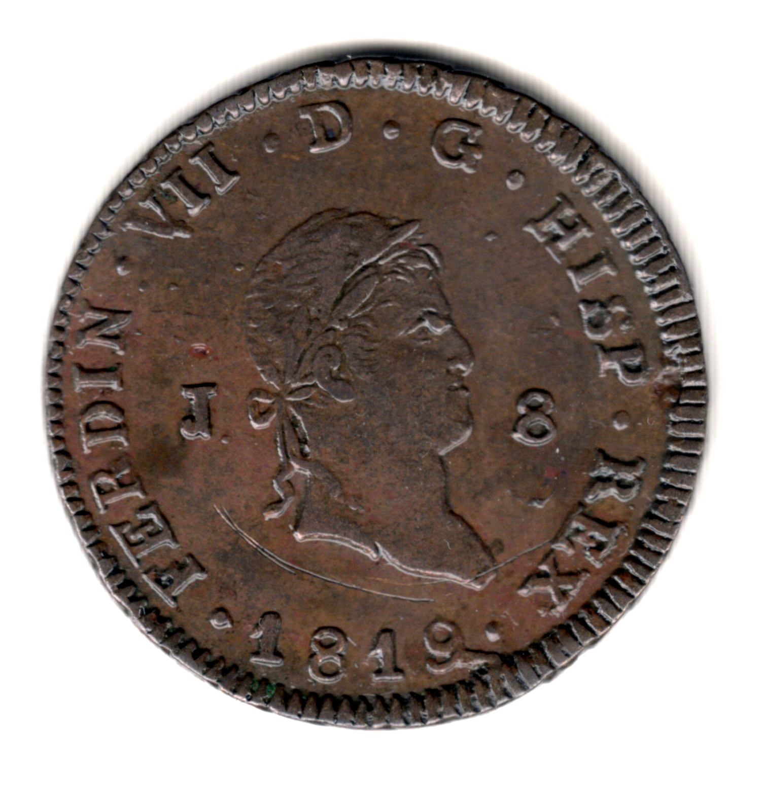 8 maravedies ESPAÑA 1818 JUBIA - Fernando VII