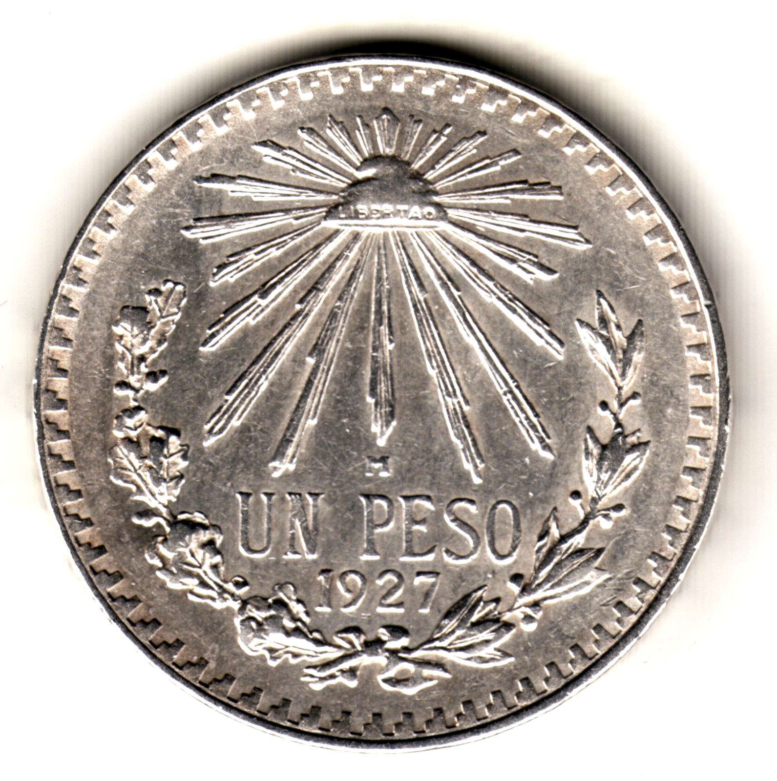 1 peso plata MEXICO 1927