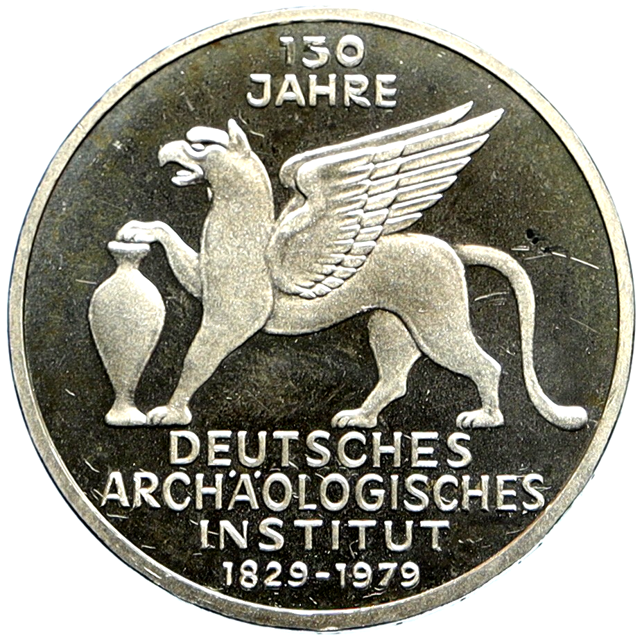 ALEMANIA 5 marcos plata 1979 J Instituto Arqueologico - 5 mark S/C