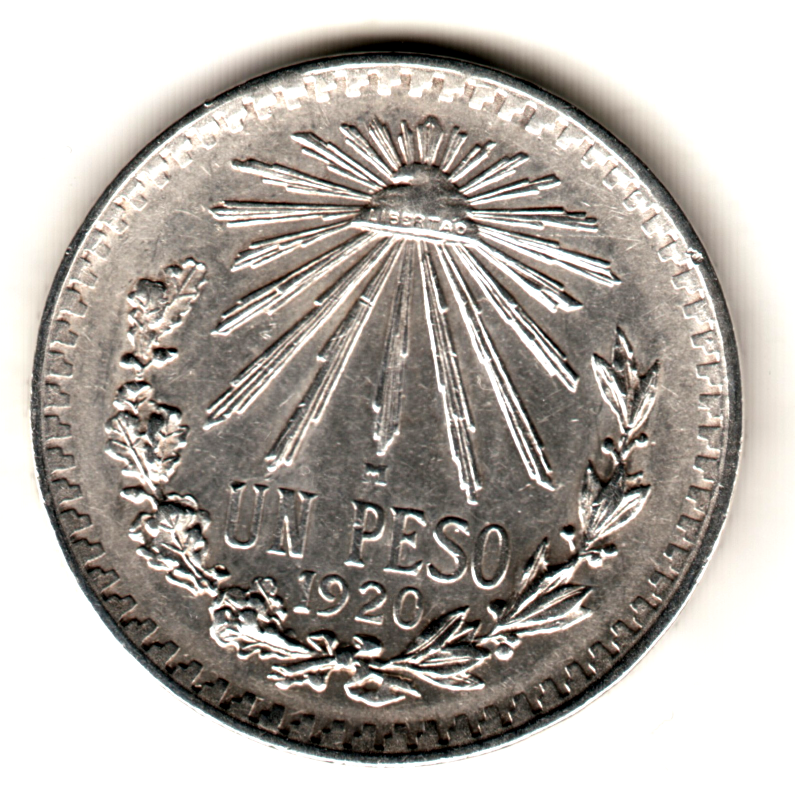 1 peso plata MEXICO 1920